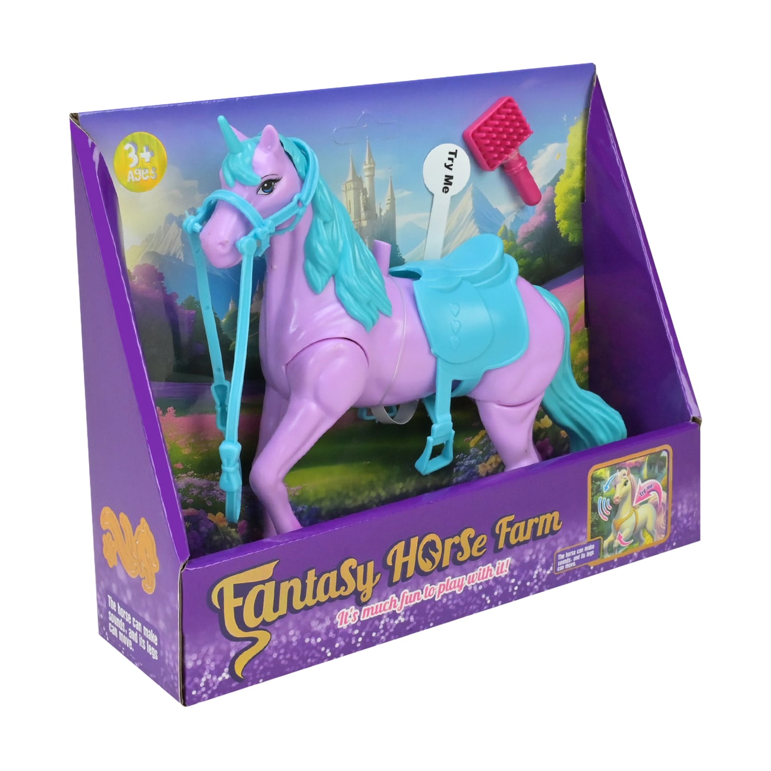 Дитяча іграшка-кінь Shantou Jinxing Fantasy Horse Farm бірюзово-фіолетовий, від 3 років (3212A-2)